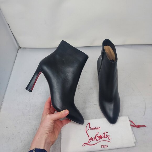 Christian Louboutin Shoes - Christian Louboutin Black So Eleonor Heel Leather Boot